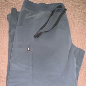 Figs scrub bottoms in Dusty Blue